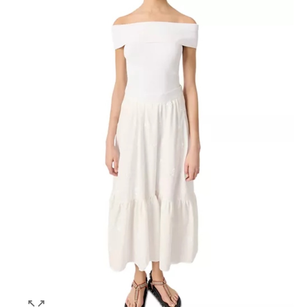 NWT Maje white sequined maxi skirt - Picture 7 of 16